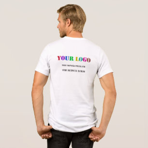 Custom Company Logo and Text Your Business T-Shirt Tri-Blend Shirt