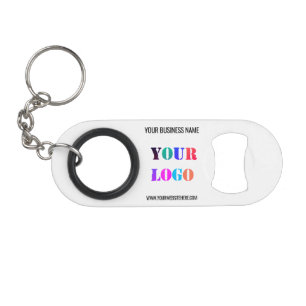 Custom Company Logo and Text Your Personalized Keychain Bottle Opener