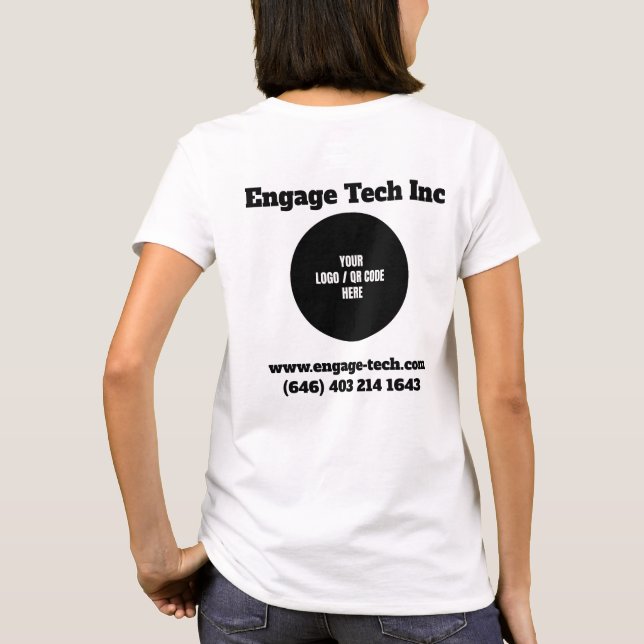 Custom Company Logo Attire (front & back design) T-Shirt (Back)