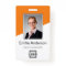 Custom Company Logo Bar Code Employee Photo Orange