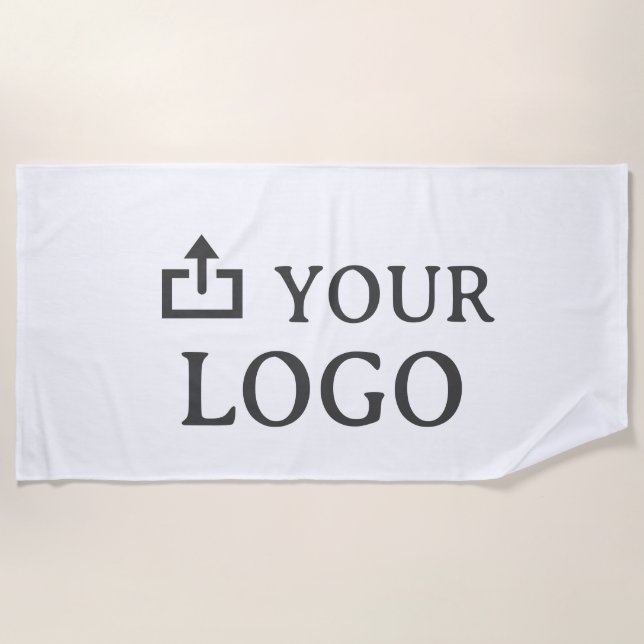 Custom Company Logo  Beach Towel (Front)