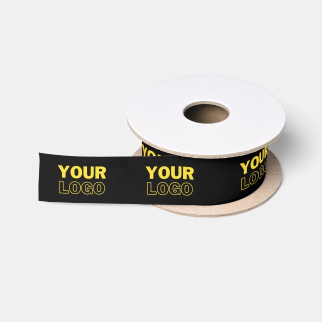 Custom company logo branded business gifts  satin ribbon (Spool)