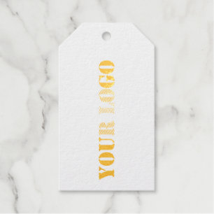 Custom Company Logo Branded Foil Gift Tags Example