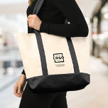Custom Company Logo Branded Promotional Tote Bag<br><div class="desc">Easily personalize this trendy tote bag with your own business logo and promotional information. Custom branded tote bags are great as corporate gifts for employees,  customers,  and clients. They can also be used to promote your business brand at exhibitions,  conferences or as trade show giveaways. No minimum order quantity.</div>