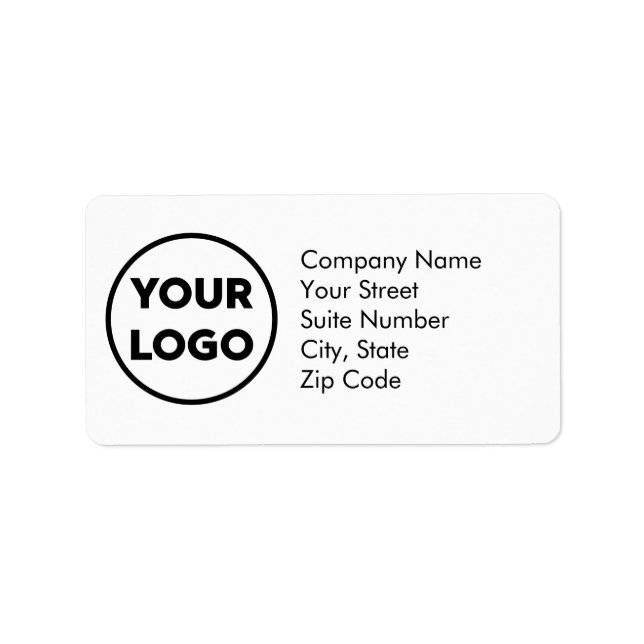 Custom Company Logo Business Address Label (Front)