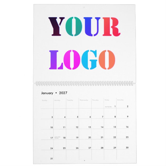 Custom Company Logo Business Calendar Example (Jan 2027)