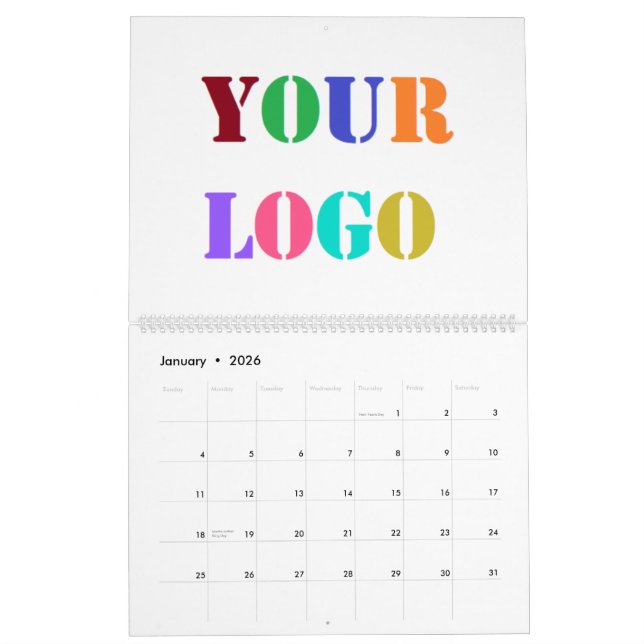 Custom Company Logo Business Calendar Example (Jan 2026)