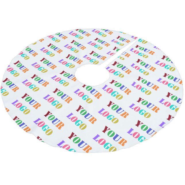 Custom Company Logo Business Christmas Tree Skirt (Angled)