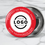 Custom Company Logo Business Corporate Branded 2 Inch Round Button<br><div class="desc">Create your own custom pinback button pin with your company logo and personalized brand message or contact info. This is a promotional giveaway button for marketing your business on trade shows, conferences, and other company events. You can easily change the background colour to match your corporate colours. No minimum order...</div>