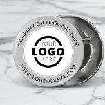 Custom Company Logo Business Corporate Branded 2 Inch Round Button<br><div class="desc">Create your own custom pinback button pin with your company logo and personalized brand message or contact info. This is a promotional giveaway button for marketing your business on trade shows, conferences, and other company events. You can easily change the background colour to match your corporate colours. No minimum order...</div>