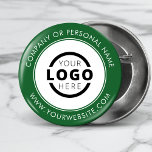 Custom Company Logo Business Corporate Branded 2 Inch Round Button<br><div class="desc">Create your own custom pinback button pin with your company logo and personalized brand message or contact info. This is a promotional giveaway button for marketing your business on trade shows, conferences, and other company events. You can easily change the background colour to match your corporate colours. No minimum order...</div>