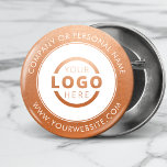 Custom Company Logo Business Corporate Giveaway 2 Inch Round Button<br><div class="desc">Create your own custom pinback button pin with your company logo and personalized brand message or contact info. This is a promotional giveaway button for marketing your business on trade shows, conferences, and other company events. You can easily change the background colour to match your corporate colours. No minimum order...</div>