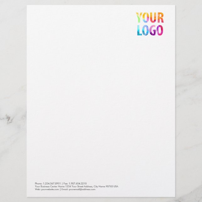 Custom Company Logo Business Corporate Letterhead (Front)