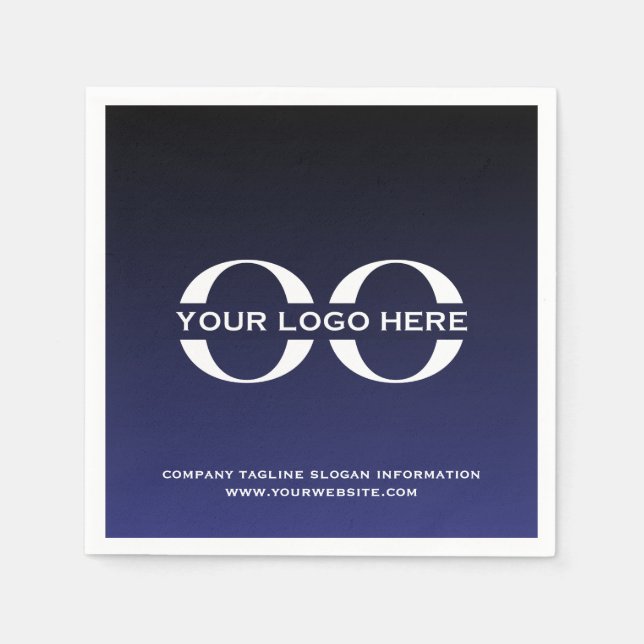 Custom Company Logo Business Event Party Napkin (Front)