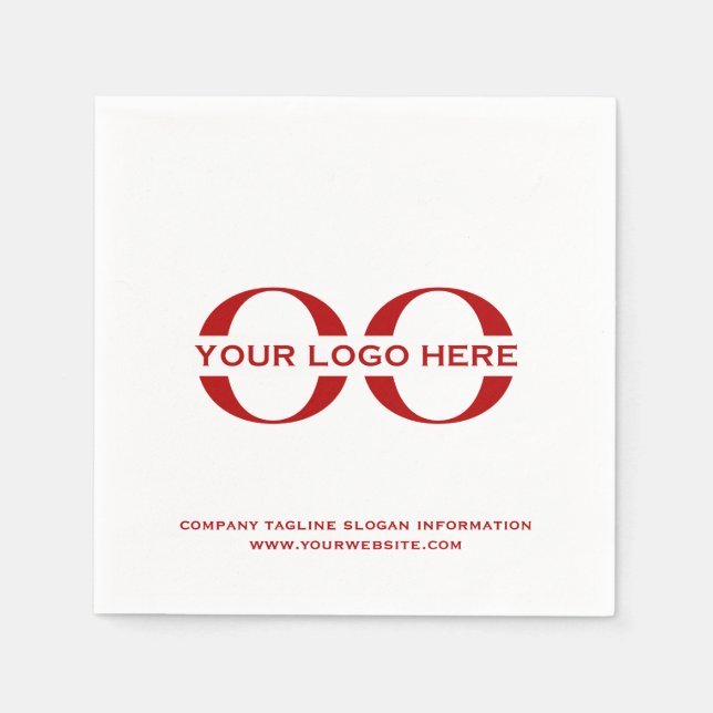 Custom Company Logo Business Event Party Napkin (Front)