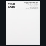 Custom Company Logo Business Letterhead Template<br><div class="desc">Custom Fonts and Colours - Design Your Own Personalized Business Letterhead with Logo - Add Your Logo - Image - Photo or QR Code / Name - Company / Address - Contact Information / More - Resize and move or remove and add elements / image / text with Customization tool....</div>
