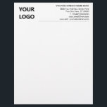 Custom Company Logo Business Letterhead Template<br><div class="desc">Custom Fonts and Colours - Design Your Own Personalized Business Letterhead with Logo - Add Your Logo - Image - Photo or QR Code / Name - Company / Address - Contact Information / More - Resize and move or remove and add elements / image / text with Customization tool....</div>