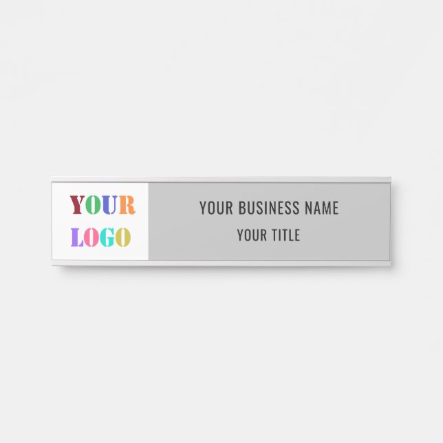 Custom Company Logo Business Name Door Sign (Front)