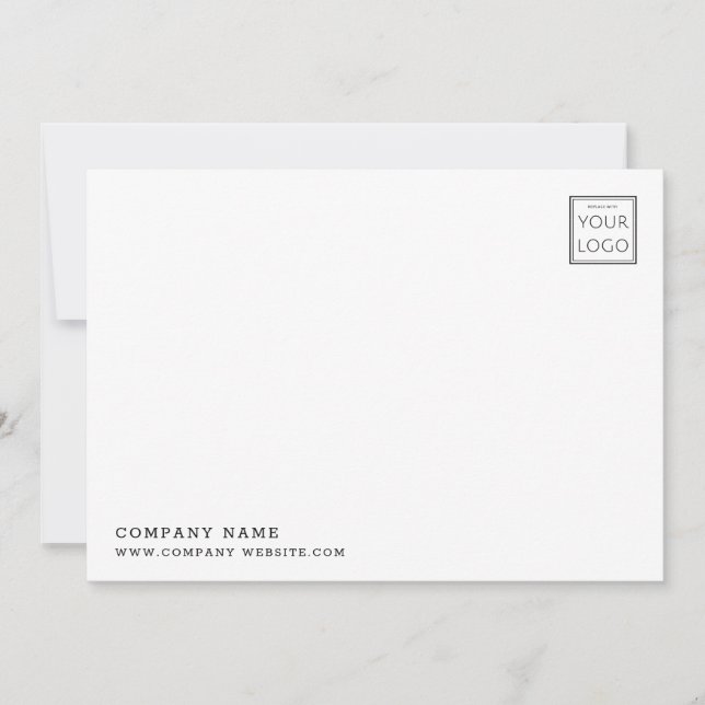 Custom Company Logo Business Name Minimalist Card (Front)