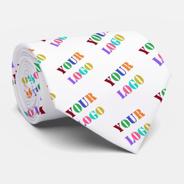 Custom Company Logo Business Neck Tie Template (Rolled)