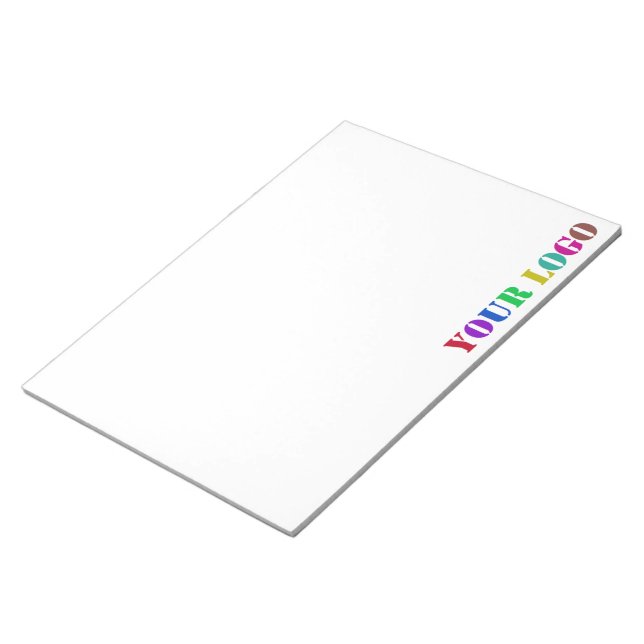 Custom Company Logo Business Notepad Template (Angled)