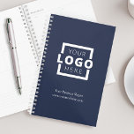 Custom Company Logo Business Promotional Blue Planner<br><div class="desc">Easily personalize this planner with your own company logo and business information. Bring branding customization to the next level by selecting a background colour to match your brand colour.</div>