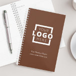 Custom Company Logo Business Promotional Brown Planner<br><div class="desc">Easily personalize this planner with your own company logo and business information. Bring branding customization to the next level by selecting a background colour to match your brand colour.</div>