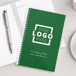 Custom Company Logo Business Promotional Green Planner<br><div class="desc">Easily personalize this planner with your own company logo and business information. Bring branding customization to the next level by selecting a background colour to match your brand colour.</div>