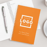 Custom Company Logo Business Promotional Orange Planner<br><div class="desc">Easily personalize this planner with your own company logo and business information. Bring branding customization to the next level by selecting a background colour to match your brand colour.</div>