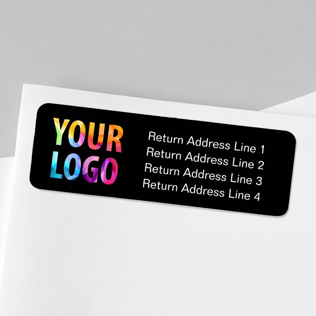 Custom Company Logo Business Return Address Labels (This address label is a professional way to showcase your business logo and return address.)