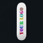 Custom Company Logo Business Skateboard Template<br><div class="desc">Custom Colors - Design Your Own Personalized Skateboard with Your Company Logo Promotional Business or Modern Personal Skateboards / Gift - Make Unique Your Own Design - Add Your Logo - Image - Photo or QR Code / Text / More - Resize and move or remove and add elements /...</div>