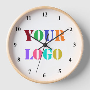 Custom Company Logo Business Wall Clock Template