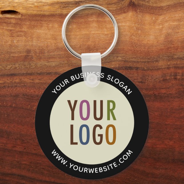 Custom Company Logo Button Keychain No Minimum (Front)