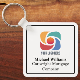 Custom Company Logo Chic Business Marketing Keychain