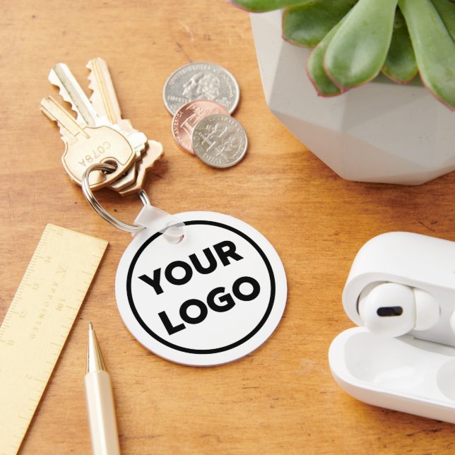 Custom Company Logo Corporate Swag Keychain (Desk)