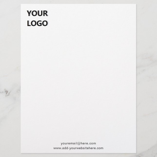Custom Company Logo E-mail and Website Letterhead (Front)
