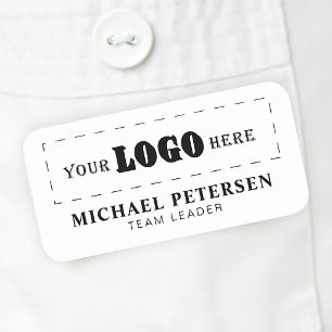 Custom company logo employee professional name tag