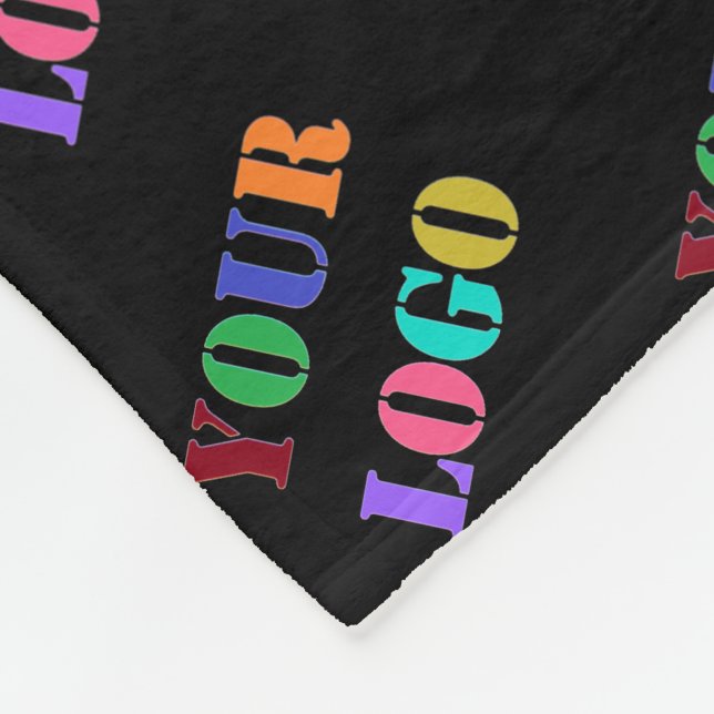 Custom Company Logo Fleece Blanket - Choose Colour (Corner)