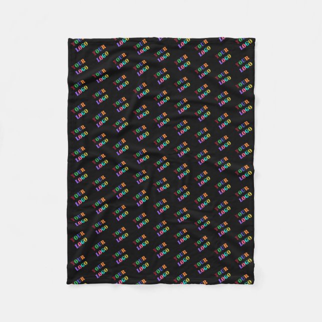 Custom Company Logo Fleece Blanket Choose Colours (Front)