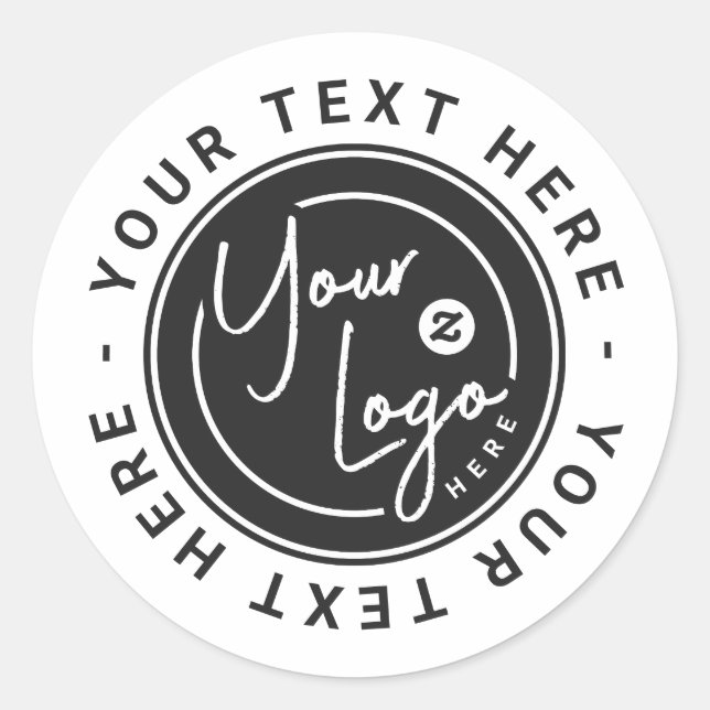 Custom Company Logo Gift Classic Round Sticker (Front)