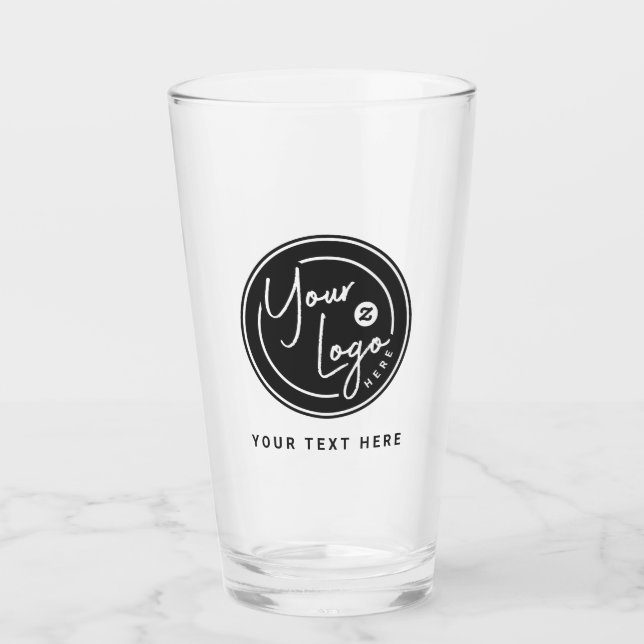Custom Company Logo Gift Glass (Front)