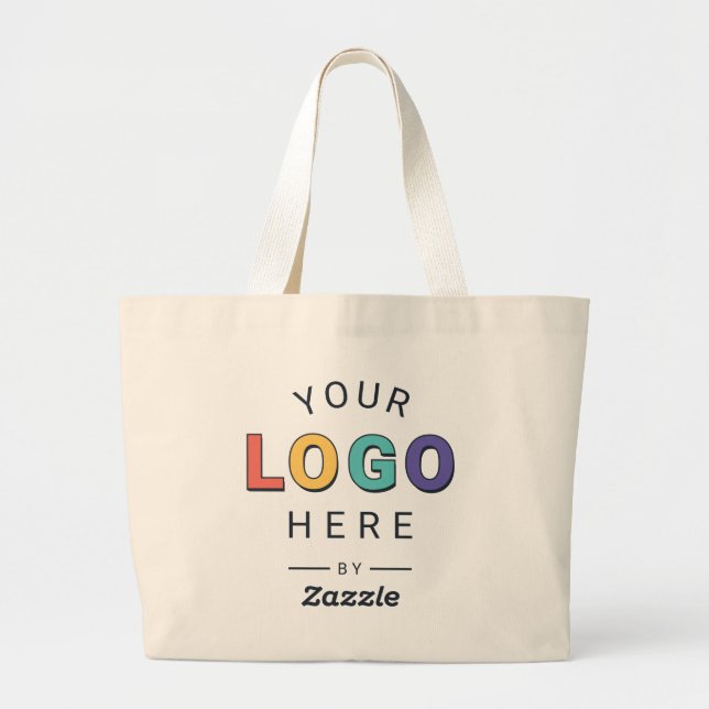 Custom Company Logo Gift  Large Tote Bag (Front)