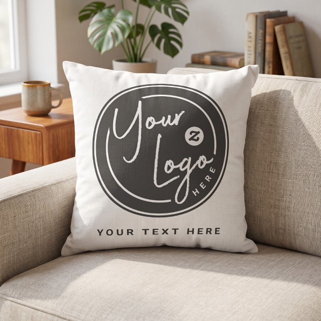 Custom Company Logo Gift Throw Pillow (Creator Uploaded)