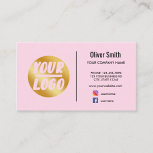 custom company logo gold Black pink or any colour Business Card