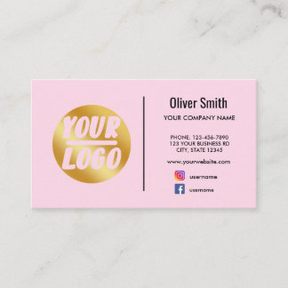 custom company logo gold Black pink or any colour Business Card