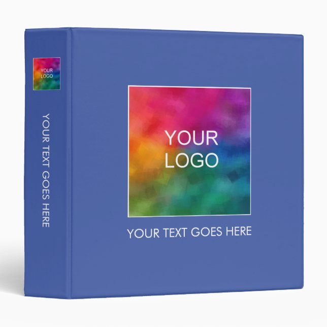 Custom Company Logo Here Elegant 3 Ring Binder (Front/Spine)