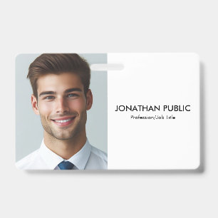 Custom Company Logo Here Employee Photo Template Badge