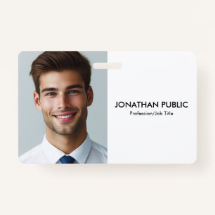 Custom Company Logo Here Employee Photo Template Badge