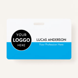Custom Company Logo ID Employee Staff Minimalist Badge