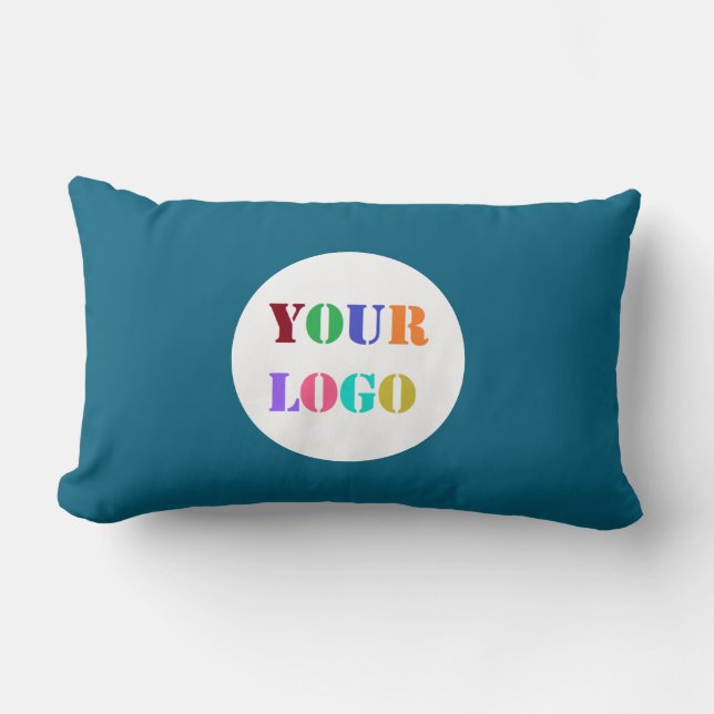 Custom Company Logo Lumbar Pillow Choose Colours (Front)